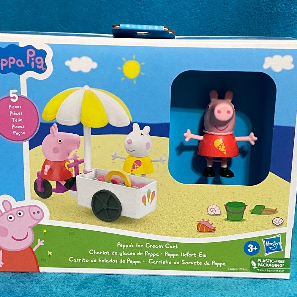 Hasbro Peppa Pig Ice Cream Cart Playset - Red and Yellow